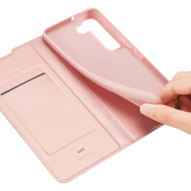 Dux Ducis Skin Pro Flip Leather Protective Case for Samsung Galaxy S22 Plus Pink