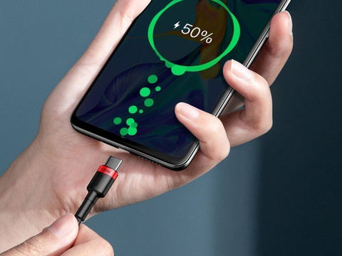 Кабель 2m Baseus Cafule USB-C Quick Charge 3.0 PD 2.0 100W 5A Червоний