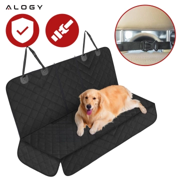 XXL Car Seat Protector, Backseat Cover, Car Seat Cover, for Dogs and Pets, Large, Alogy SeatGuard™ Black