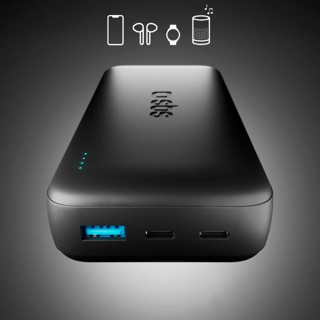 Powerbank SBS Infinity 20000mAh 10W LiFePO₄ USB-C USB-A Czarny