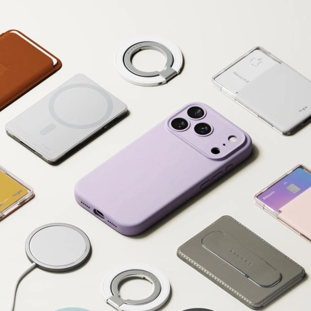 Etui do iPhone 17 Pro Max Ringke Silicone Magnetic MagSafe Fioletowe