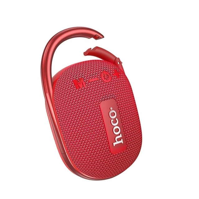 Głośnik Bluetooth HOCO HC17 Przenośny z Karabińczykiem Czerwony 5W