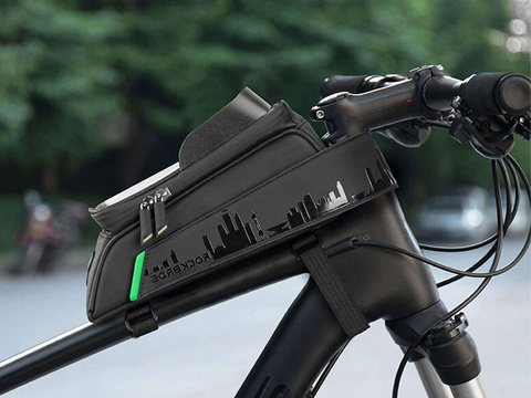 Pouch bag bicycle pannier bike frame holder RockBros 029-1BK Black