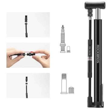 Rockbros 42322821001 floor bicycle pump - black