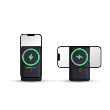 Baseus Magnetic Bracket 10000mAh 20W powerbanka s MagSafe - modrý USB-C kabel 60W 0,5m