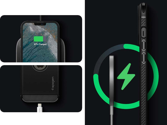 Spigen Rugged Armor Hülle für Apple iPhone 13 Mattschwarz