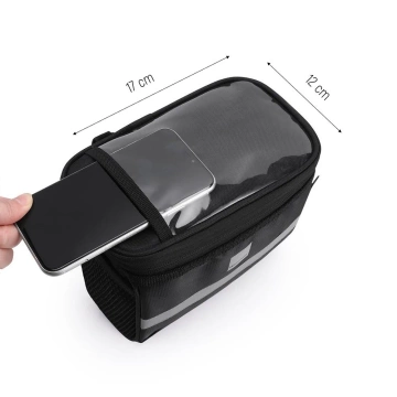 Wozinsky bicycle handlebar bag with phone case 2 l black (WBB12BK)
