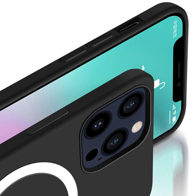 Case for MagSafe Ultra Slim Mag Alogy for Qi Chargers for Apple iPhone 13 Pro Max Black Wireless Charger