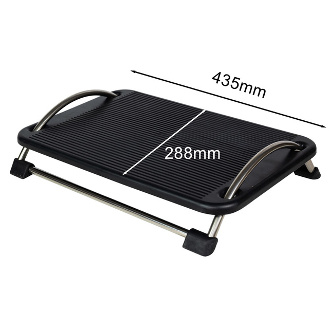 Office footrest, foot rest, legs, adjustable, solid, comfortable, angle adjustment, for computer, black