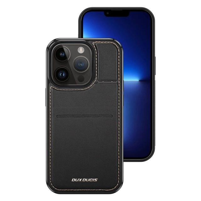 Peněženka Dux Ducis Rafi Mag s 3v1 stojánkem pro iPhone 13 Pro s MagSafe a RFID blokováním - černá