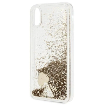 Etui Guess GUOHCPXGLHFLGO für Apple iPhone X/Xs gold/złoty Hard Case Glitter Charms