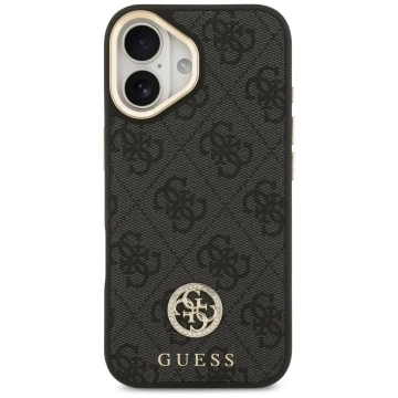 Etui Guess 4G Strass Logo Big Strap MagSafe do iPhone 17 Czarny