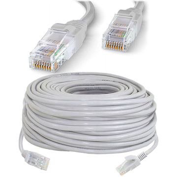 Kabel vysokorychlostní síťový kabel Twisted Gold LAN UTP 5E RJ-45 30m internet bílý