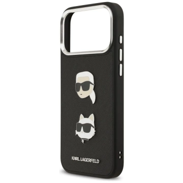 Etui Ochronne do iPhone 17 Pro Max Karl Lagerfeld FW Grained K&C Pins MagSafe Czarny