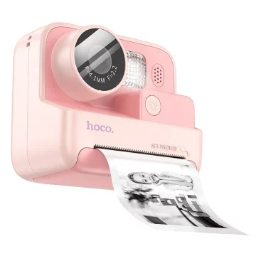 HOCO Aparat Fotograficzny Dziecięcy z Drukarką DV200 Różowy