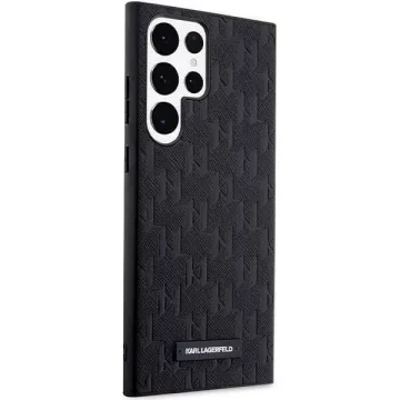 Karl Lagerfeld KLHCS23LSAKLHPK für Samsung Galaxy S23 Ultra S918 Hardcase czarny/black Saffiano Mono Metal Logo