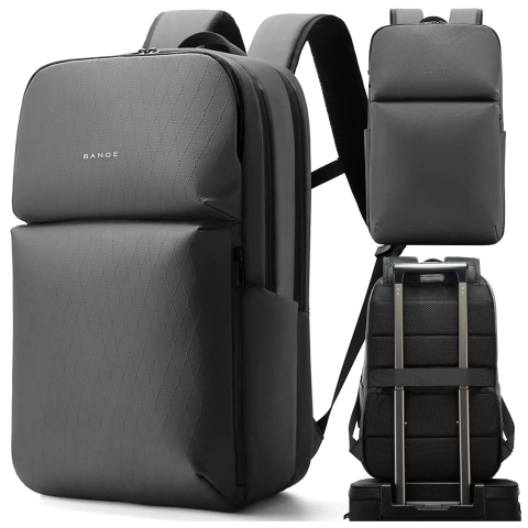 Bange 26L Waterproof Backpack for Laptops up to 15.6" – Roomy and Comfortable, Resistant and Breathable, City and Travel for Work and Airplane, Unisex – Gray