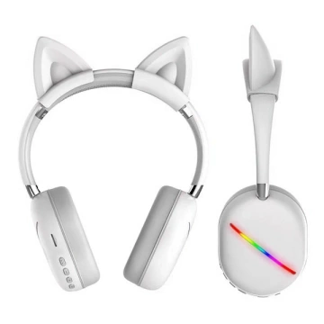 Bluetooth headphones Somostel Kids white SMS-CJ17 LED RGB