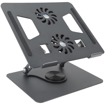 Laptop Table Stand 17.3" Adjustable 360 ​​Cooling Foldable Aluminum 25x21.7cm Alogy Graphite