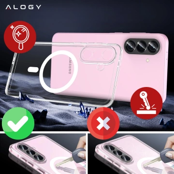 Hülle für Apple iPhone 16 Pro Max Alogy Anti-Shock Hybrid Case für MagSafe Transparent