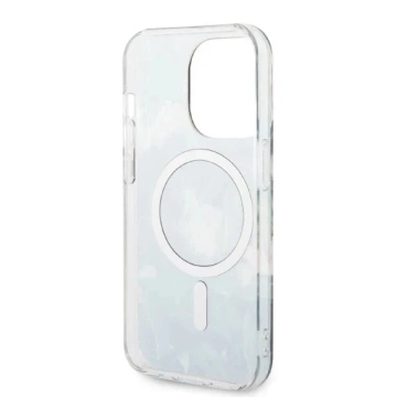 Zestaw Guess GUBPP14XHJEACSA Case  Charger iPhone 14 Pro Max 6,7" zielony/green hard case Jungle MagSafe