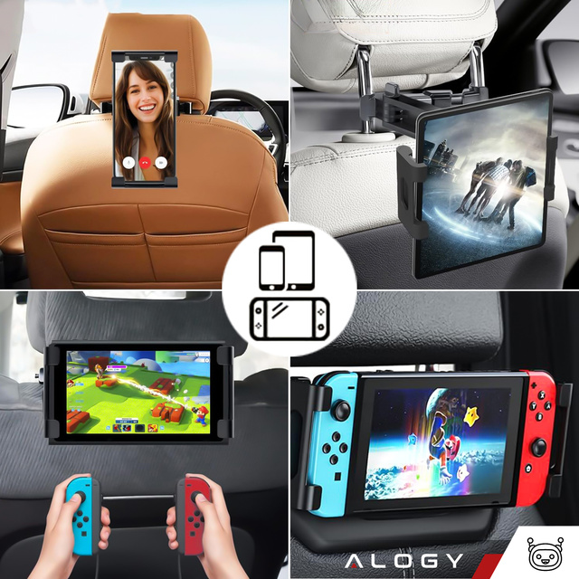 Alogy headrest car holder for phone/tablet Black