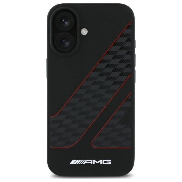 Чохол Mercedes-AMG Checkered Flag MagSafe для iPhone 16 6,1″ – чорний