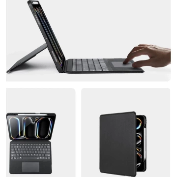 Protective case with Bluetooth keyboard for iPad Pro 13 (2024) DUX DUCIS DK Black