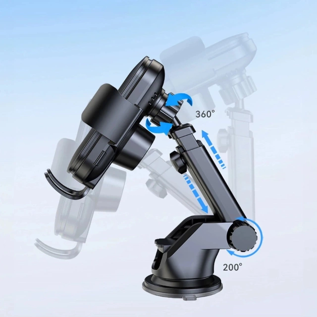 Uchwyt Wozinsky WUMID z Ładowarką Indukcyjną 15W do Auta Czarny