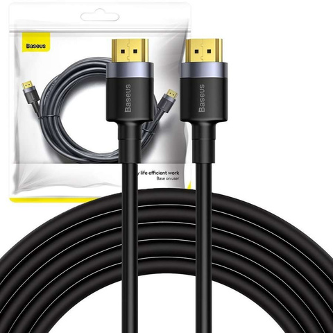 HDMI-HDMI 2.0 cable Baseus Cafule FULL HD 4K 60Hz 3D 5m Black-gray