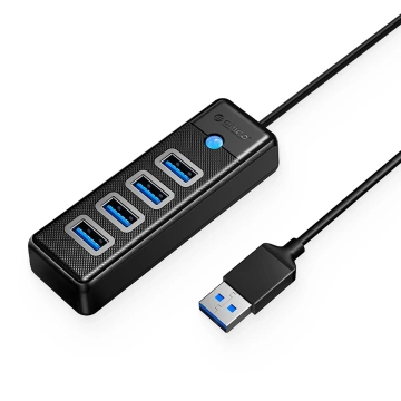 Hub USB-A Orico PW4U-U3 4x USB-A 3.0 Czarny