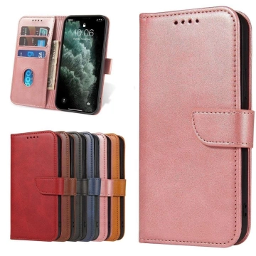 Magnet Case elegantní kryt pouzdra s funkcí chlopně a stojánku pro Samsung Galaxy A13 5G růžový