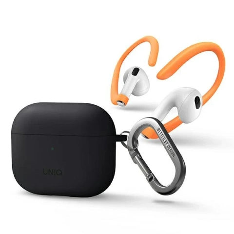 Schutzhülle für UNIQ Kopfhörer Nexo Case für Apple AirPods 3 Ear Hooks Silikon grau/grau