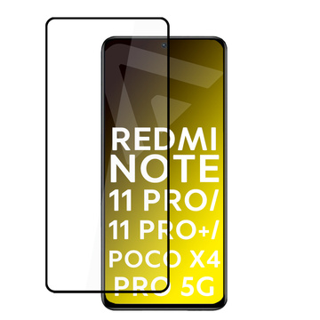 Загартоване скло Alogy Full Glue for case friendly case для Xiaomi Redmi Note 11 Pro / 11 Pro Plus / Poco X4 Pro 5G Black