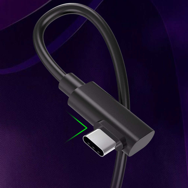 Kabel do okularów VR Alogy przewód USB do USB Type-C 5m do Oculus Link Quest 1 2 3 Czarny