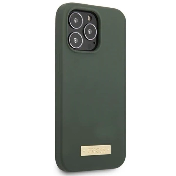 Etui Guess GUHMP13LSPLA na iPhone 13 Pro / 13 6,1" pevné puzdro Silicone Logo Plate MagSafe