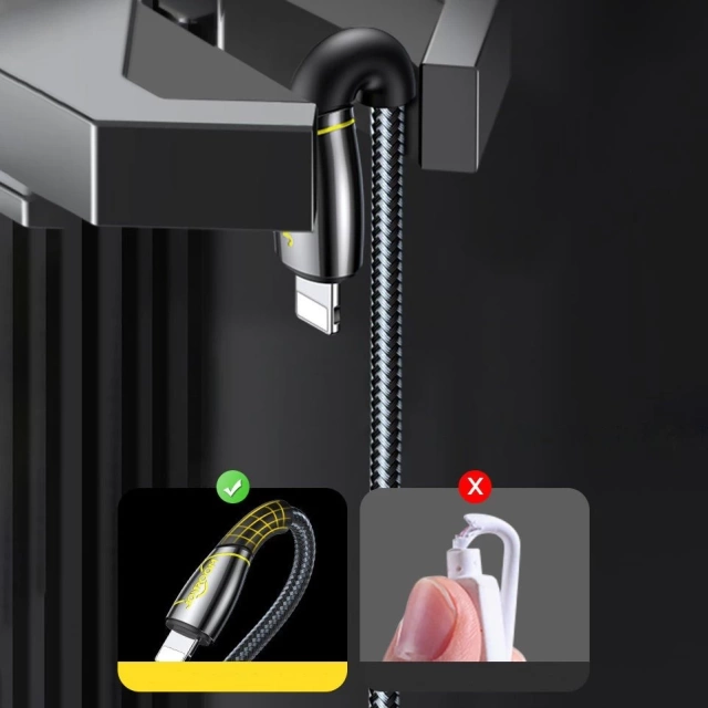 Joyroom Mermaid series kabel USB - Lightning 2,4A 1,2m czarny (S-1230K6)