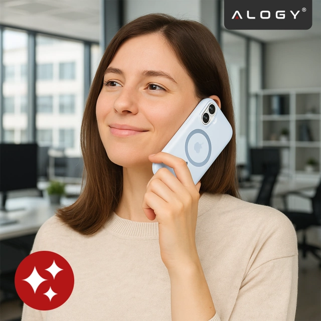 Kryt pre Apple iPhone 16 Pro Max Alogy MagSafe Hybrid Matte Case Matný kryt s ochranou šošovky čierny