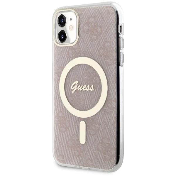 Etui Guess GUHMN61H4STP pre iPhone 11 6,1" pevné puzdro 4G MagSafe