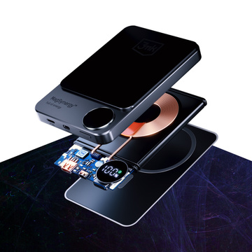 Powerbanka 10 000 mAh MagSafe QI USB-C Lightning - 3mk MagSynergy