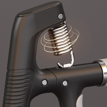 Grip pro cvičení rukou, nastavitelný 10-100 kg, trénink, sport, rehabilitace, s pultovým displejem, Černá