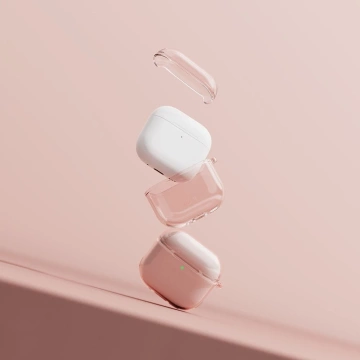 Чохол для Apple AirPods 4 з блискітками та прозорим карабінчиком