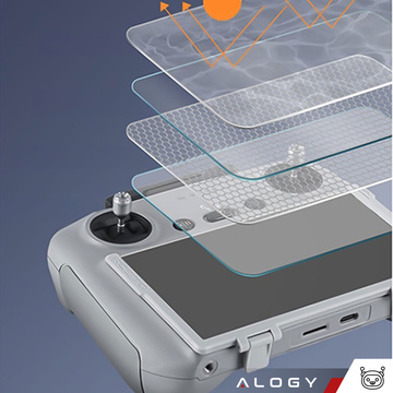 2x Tempered Glass pro DJI RC / DJI RC 2 - DJI Mini 4 Pro / Air 3 pro Drone Screen Alogy Screen Protector PRO