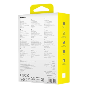 Powerbanka Baseus Qpow Pro 20000mAh 22,5W so vstavaným káblom USB-C a displejom – biela