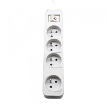 Подовжувач Philips CHP2144WB/60, 4 розетки, 3 м, захист, білий