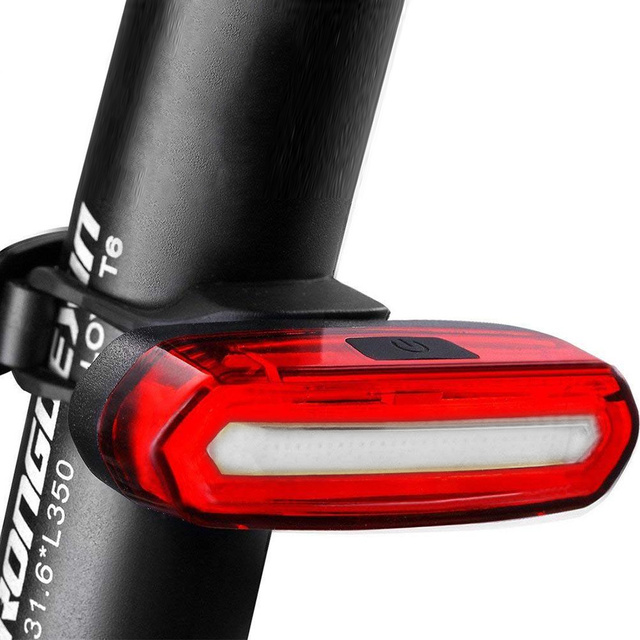 Mocna lampka rowerowa tylna LED USB Alogy światło oświetlenie wodoodporne na rower Czerwone