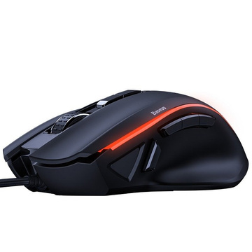 Baseus GAMO GM01 Gaming-Maus, 9 programmierbare Tasten, 6400DPI (schwarz)