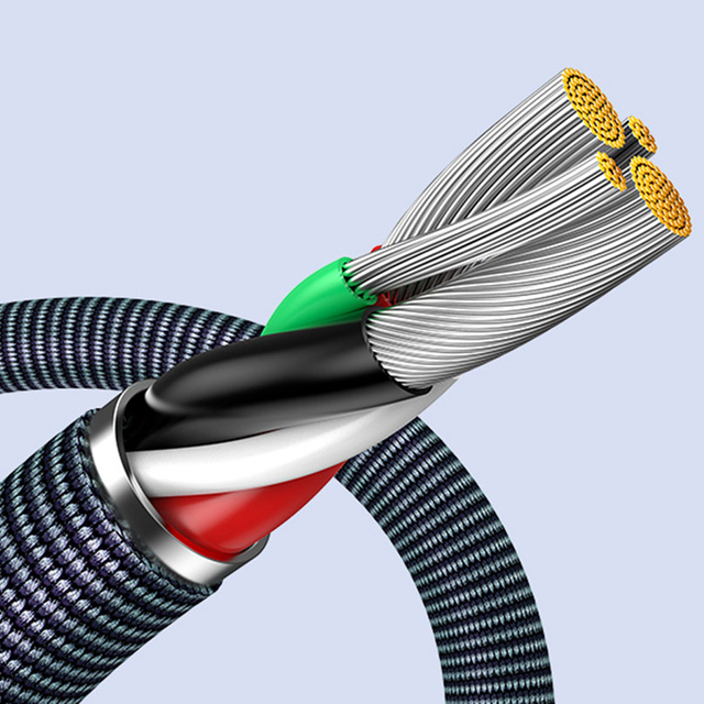 Cable 1.2m Baseus Crystal USB cable for Lightning iPhone 2.4A Black