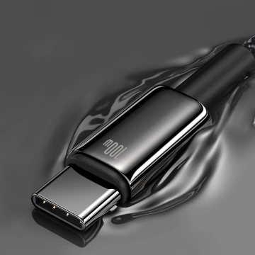 Baseus Tungsten Gold kábel USB-A - USB-C 480Mb/s 100W 1m čierny (CAWJ000001)