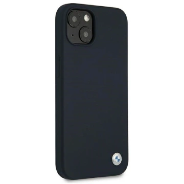 BMW BMHCP13SSILNA Puzdro na telefón pre Apple iPhone 13 Mini 5,4" námornícke/námornícke pevné puzdro Silicone Signature